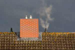 chimney against dark sky