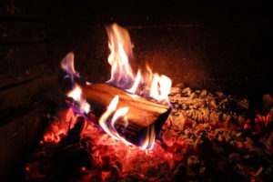 close up of shaped fire
