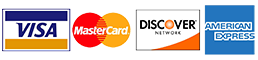 We accept Credit Card Payments - Visa Mastercard Discover American Express