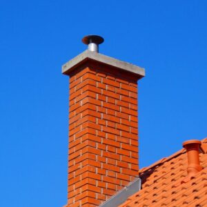 masonry chimney with a single flue chimney cap
