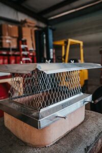 Chimney cap inside warehouse